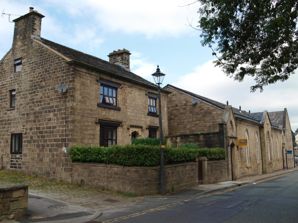 Cottage and St Paul's School looking down Crow Lane
06-Religion-01-Church Buildings-001-Church of England  - St. Paul, Bridge Street, Ramsbottom
Keywords: 2020