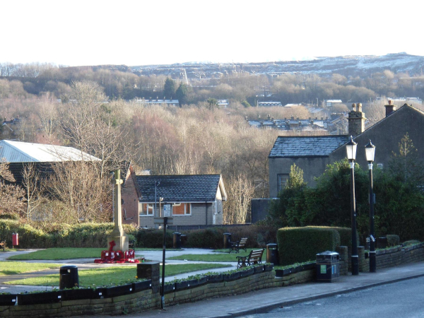 St Paul's gardens before the change for the new plinths 
06-Religion-01-Church Buildings-001-Church of England  - St. Paul, Bridge Street, Ramsbottom
Keywords: 2021