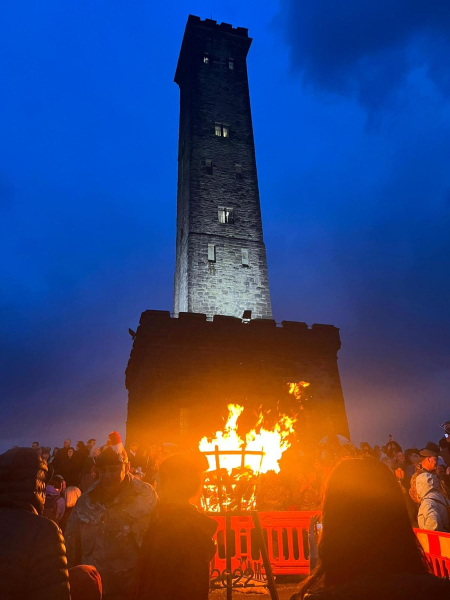 Queen Elizabeth II Platinum Jubilee Celebrations on Holcombe Hill lighting a beacon 
18-Agriculture and the Natural Environment-03-Topography and Landscapes-001-Holcombe Hill
Keywords: 2022