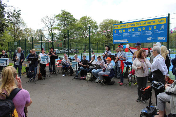 King Charles 3rd Coronation Celebrations Nuttall Park - Ukulele Band Nuttall Park
14-Leisure-01-Parks and Gardens-001-Nuttall Park General
Keywords: 2023