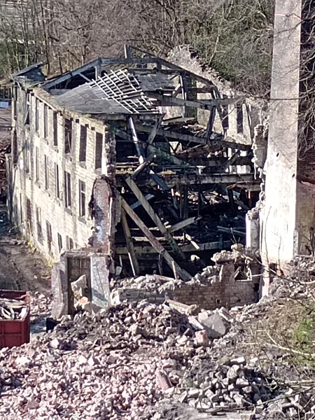 Edenwood Calico mill being demolished 
02-Industry-01-Mills-026-Edenwood Mill 
Keywords: 2025