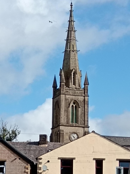 St Pauls Church Spire being repointed
06-Religion-01-Church Buildings-001-Church of England  - St. Paul, Bridge Street, Ramsbottom
Keywords: 2025