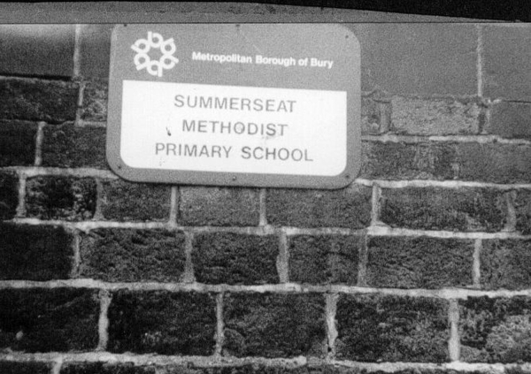 Summerseat Methodist School:5 items -school, plaques etc Schools in 1900,1963-92,plaques to J.Rogerson and Mary Hamar Hoyle now in school, tomb of J.R.Kay .school 1899=+
05 - Education - 01 - Primary Schools
Keywords: Bury-Archive