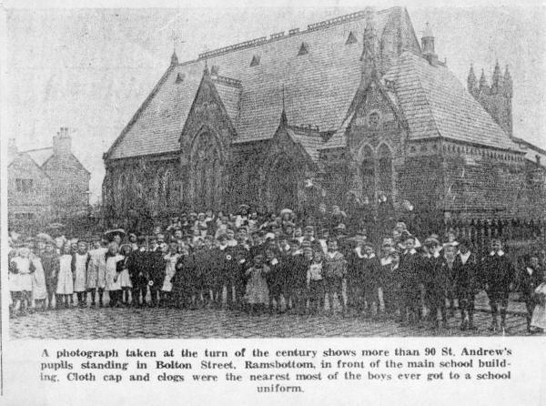 ST.Andrews Primary School c 1922-24. 2 photos St,Andrews Primary school 1947-49.3 photos St.Andrews pupils ,c.1900 in Bolton St,school behind
05 - Education - 01 - Primary Schools
Keywords: Bury-Archive
