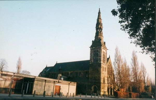 2 views  Church of English Martyrs M/C with spire from St. Andrews Dundee Presbyterian, Bolton St Ramsbottom, demolished 1926.Spire reassembled at M/C church in 1927. 3.See also 0775
06 - Religion - 01 - Church Buildings
Keywords: Bury-Archive