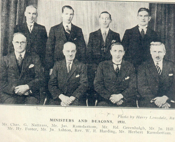 Park Church - minister and deacons 1931 
06 - Religion - 02 - Church Activities
Keywords: Bury-Archive