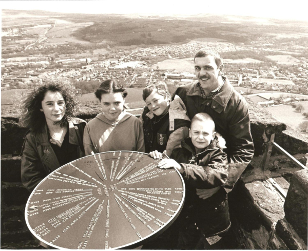 Visitors top of Peel Tower Holcombe & view over Ramsbottom 
08 - History - 01 - Monuments
Keywords: Bury-Archive