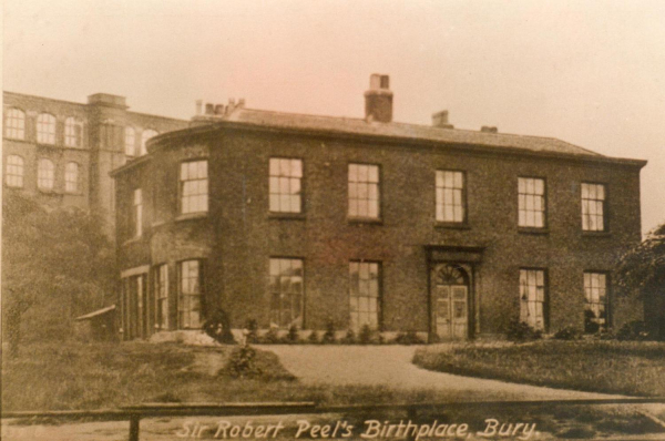 Bury district 6 photos [The Infirmary, Bottoms Hall Tott Memorial <?Affetside)20f Bury Tech, Sir R Peel birthplace 
08 - History - 01 - Monuments
Keywords: Bury-Archive
