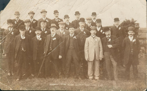 1890 Rose Queen Festival - group of men 
12 - Customs and Traditions - 02 - Local Events
Keywords: Bury-Archive