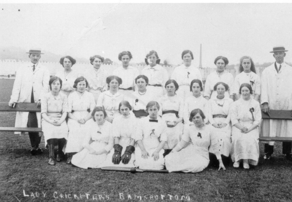 Ladies Cricket Team, Rams, about 1914/1918 Back row 5th L is Miss Fenwick. Front row 2nd L - ? Miss Spavin
14 - Leisure - 02 - Sport and Games
Keywords: Bury-Archive