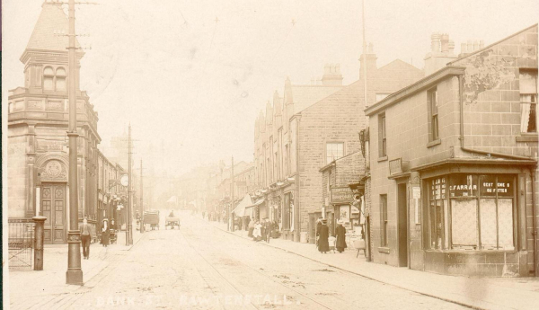 Bank Street Rawtenstall. pc.(postmark blurred) c.1910-1920 
17 - Buildings and the Urban Environment - 05 - Street Scenes
Keywords: Bury-Archive