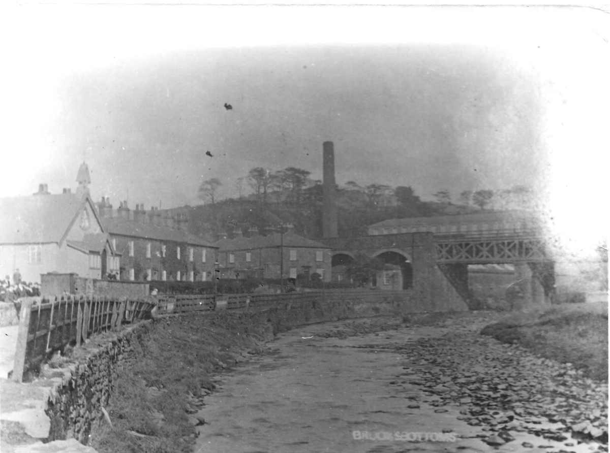 Summerseat from River Irwell Looking east towards Brooksbottom viaduct 
17 - Buildings and the Urban Environment - 05 - Street Scenes
Keywords: Bury-Archive