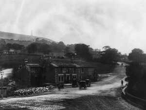 Hare & Hounds & Holcombe Road, funeral cortege of licencee John Foreshaw waits aoutside the pub  1887
14-Leisure-05-Pubs-014-Hare and Hounds
Keywords: 1945