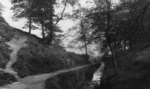  P/c posted 16/1/1908  Lovers Walk ran beside a mill goit from  Railway st, Summerseat to Wood Road
17-Buildings and the Urban Environment-05-Street Scenes-028-Summerseat area
Keywords: 1945