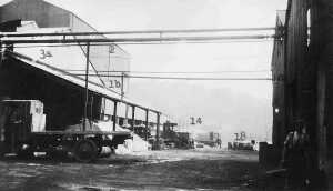 Ocean Chemical Works, lorries in the yard sept 1928 Signed James Velding (manager].
17-Buildings and the Urban Environment-05-Street Scenes-019-Nuttall area
Keywords: 1945