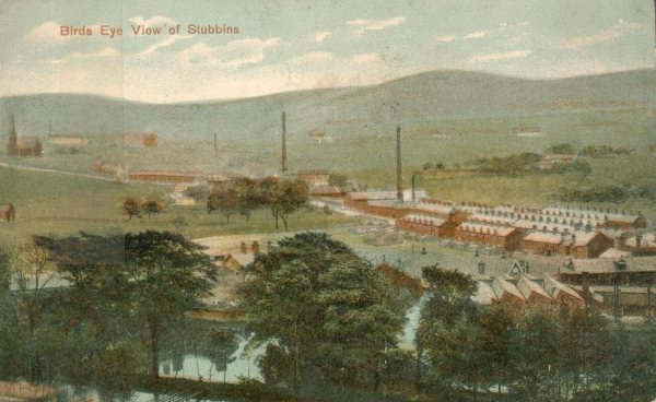 Postcard birds eye view of Stubbins looking NorthTurnbull & Stockdale mills: Croft, Rose Bank, Edenwood; and Stubbins Congregational Church   1 postcard
17 - Buildings and the Urban Environment - 05 - Street Scenes
Keywords: Bury-Archive