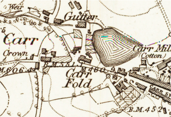 Gutter Lane on 1840s Ordnance Survey Map
01-Ramsbottom Heritage Society-01-RHS Activities-014-Blue Plaques and Signs
Keywords: 1847