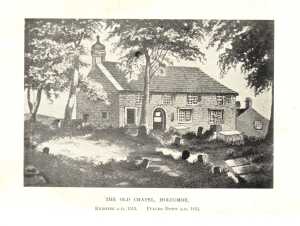 Old chapel Holcombe. Existing AD 1513, Puller down AD 1851', from 'Notes on Holcombe' by Rev H Dowsett pub 1901 
to be catalogued
Keywords: 1945